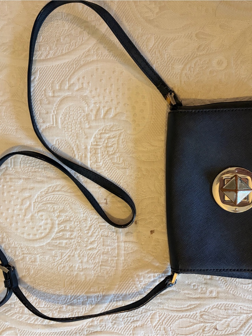 Kate Spade Newbury Lane Sally Black Saffiano Leather Crossbody Bag
